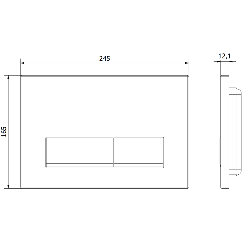 Mexen Fenix 12 nuleidimo mygtukas, baltas matinis - 601220
