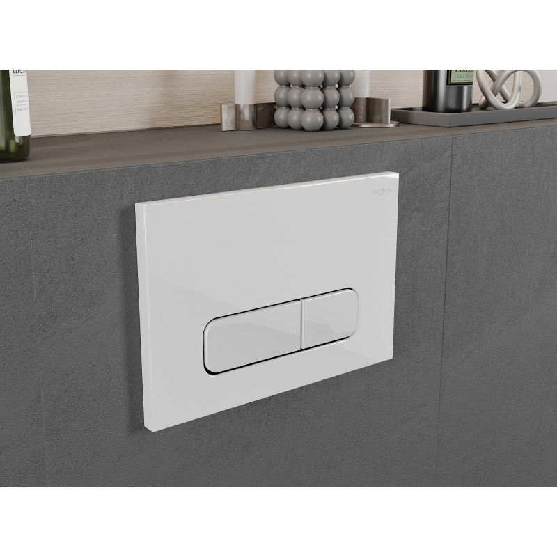 Mexen Fenix 02 nuleidimo mygtukas, blizgantis baltas - 600200