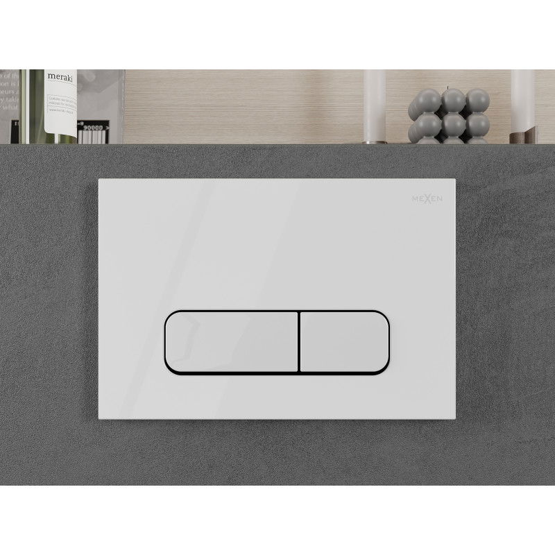 Mexen Fenix 02 nuleidimo mygtukas, blizgantis baltas - 600200