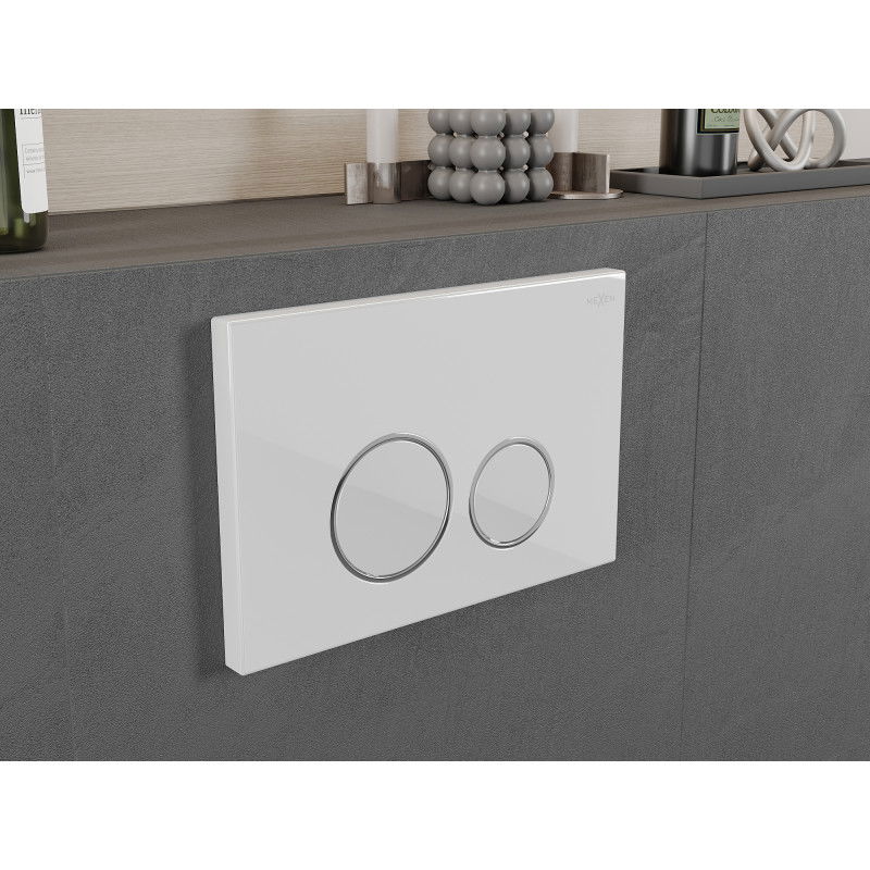 Mexen Fenix 05  nuleidimo mygtukas, blizgantis baltas - 600500