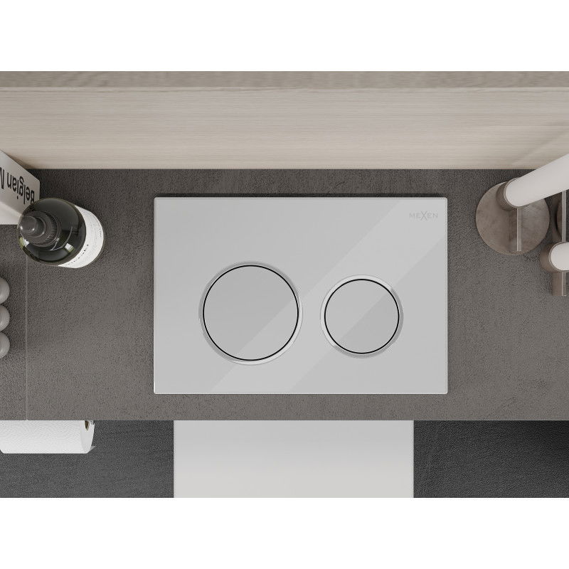 Mexen Fenix 07 XS nuleidimo mygtukas, blizgus baltas - 600700