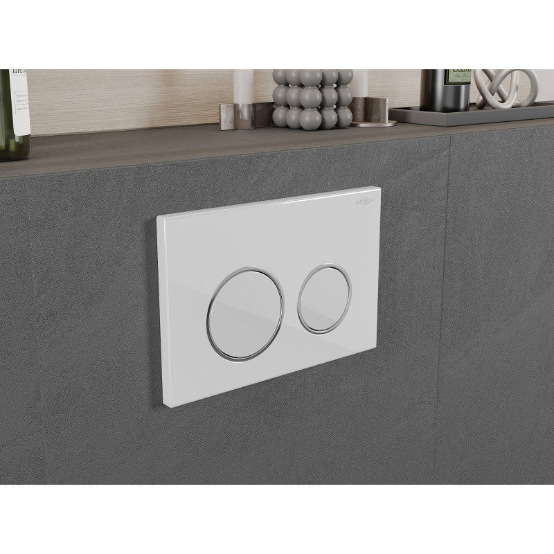 Mexen Fenix 07 XS nuleidimo mygtukas, blizgus baltas - 600700