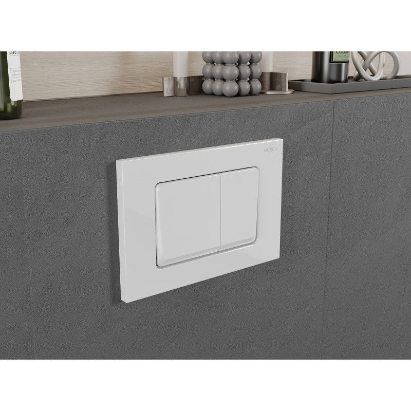 Mexen Fenix 10 XS nuleidimo mygtukas, blizgus baltas - 601000