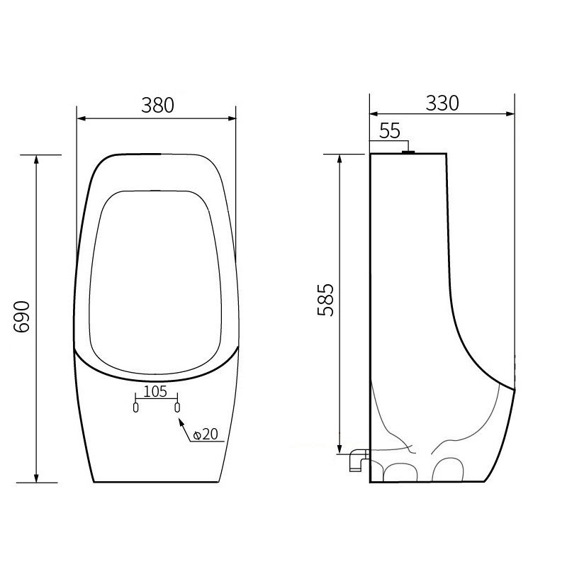 Mexen Oliver pakabinamas pisuaras, juodas matinis - 37016970