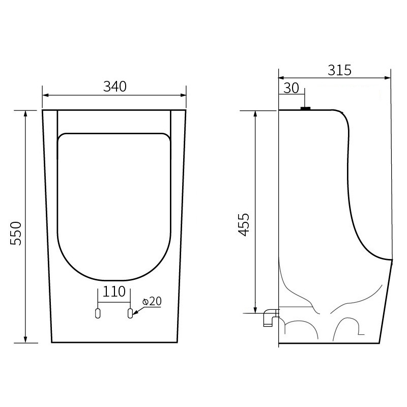 Mexen Nolan pakabinamas pisuaras, baltas - 37065500