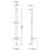 Mexen DB dušo stovas su muiline 75 cm, juodas - 79384-70