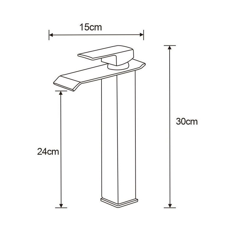 Mexen Apus aukštas juodas praustuvo maišytuvas - 744710-70