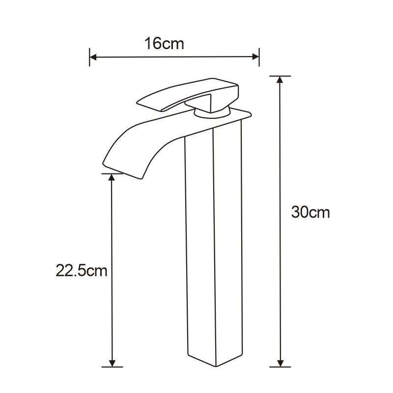 Mexen Aries aukštas praustuvo maišytuvas, juodas - 744810-70