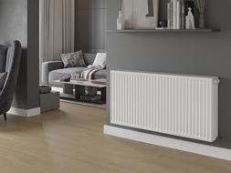 Mexen C33 plokščias radiatorius 300 x 1800 mm, šoninis prijungimas, 2402 W, baltas - W433-030-180-00