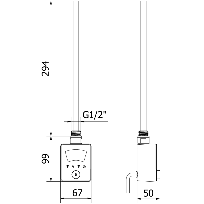 Mexen FA-BG8 300 W elektrinis kaitinimo elementas, juodas - W957-0300-70