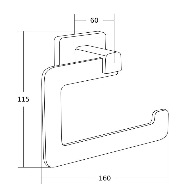 Mexen Asis tualetinio popieriaus laikiklis, auksinis - 7017633-50