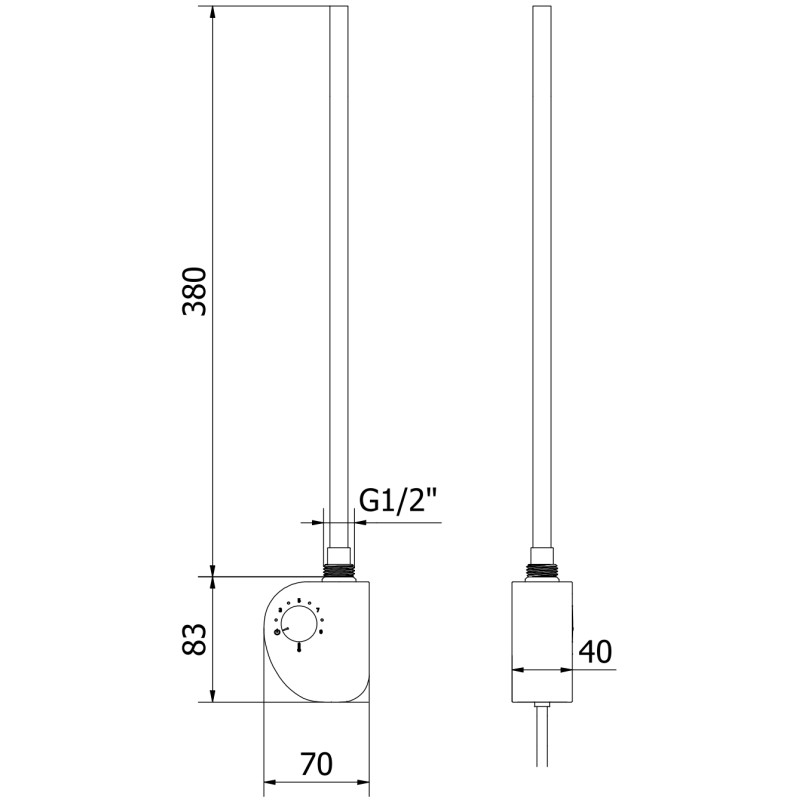 Mexen FA-D elektrinis šildytuvas 300 W, baltas - W950-0300-20
