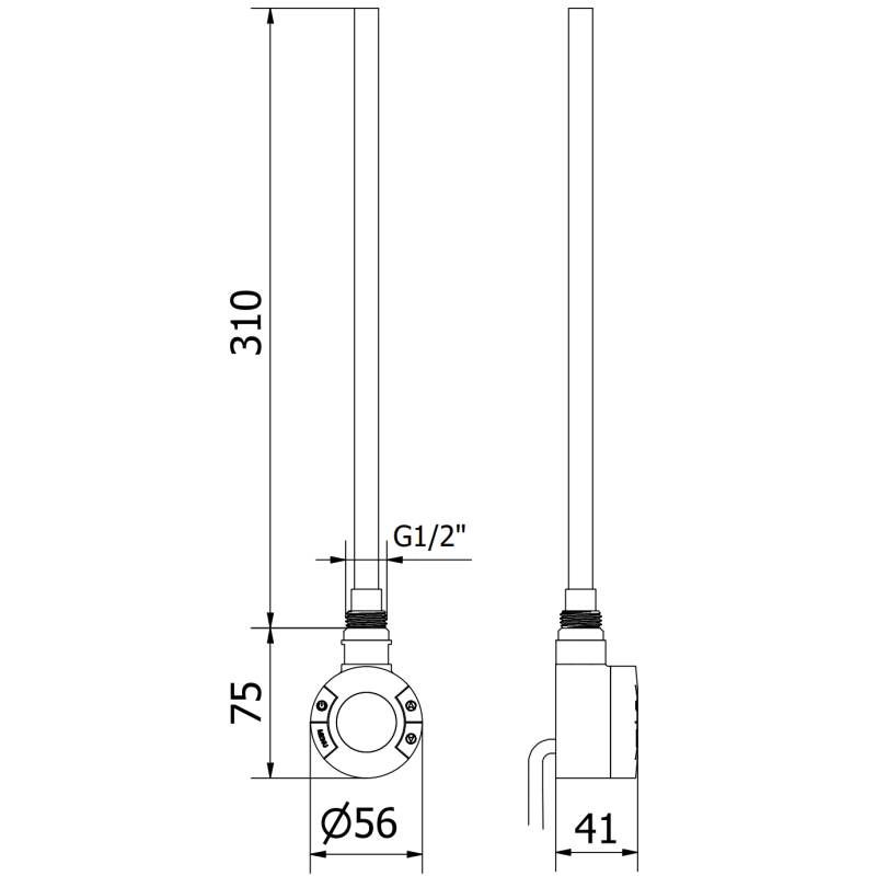 Mexen FA-S elektrinis kaitintuvas su Wi-Fi, 300 W, baltas - W954-0300-20