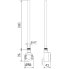Mexen FA-S elektrinis radiatorius su Wi-Fi, 300 W, baltas - W954-0300-20