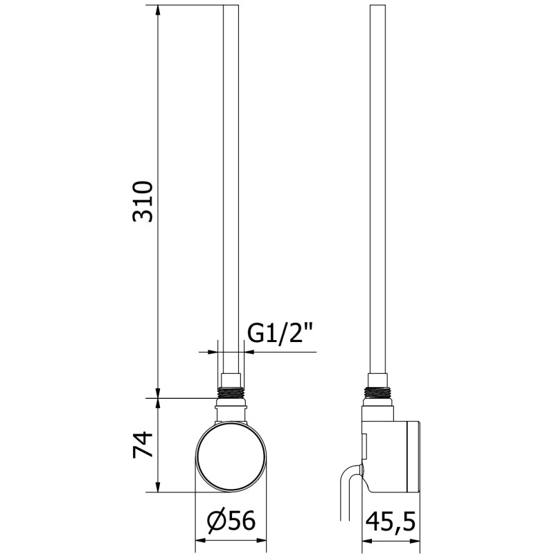 Mexen FA-D22 300 W elektrinis kaitinimo elementas, baltas - W955-0300-20