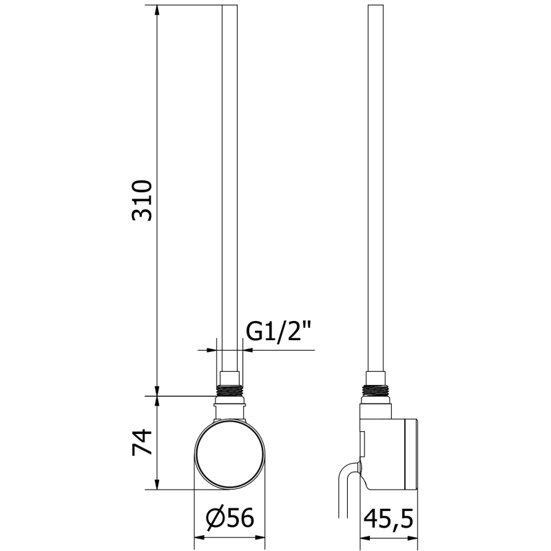 Mexen FA-D22 elektrinis kaitinimo elementas 300 W, baltas - W955-0300-20