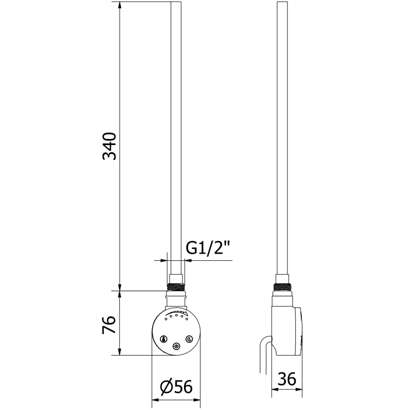 Mexen FA-O elektrinis kaitinimo elementas 300 W, baltas - W951-0300-20