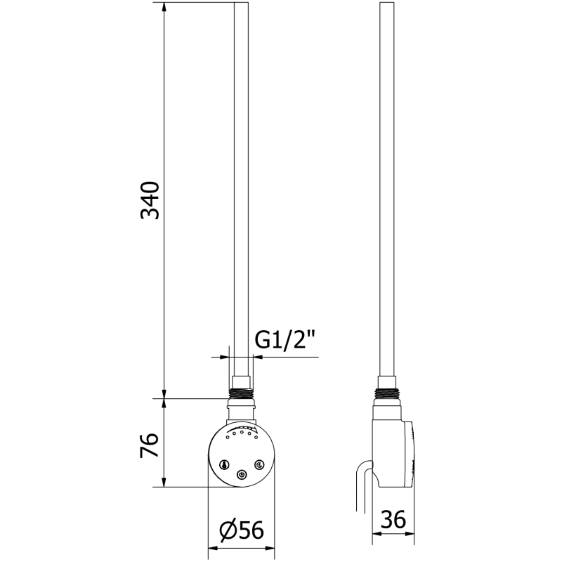 Mexen FA-O elektrinis kaitinimo elementas 300 W, juodas - W951-0300-70
