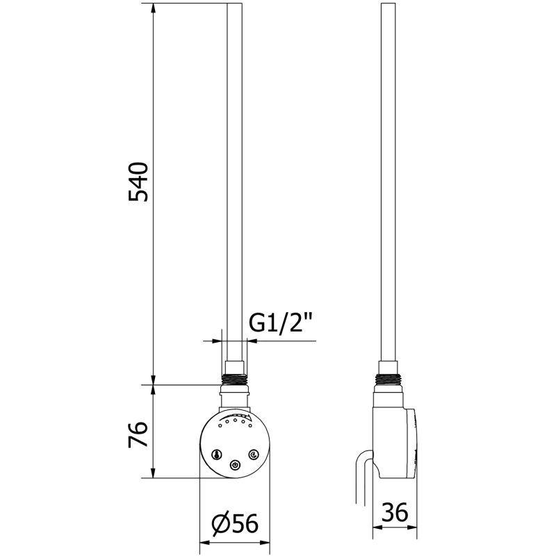 Mexen FA-O elektrinis kaitinimo elementas 600 W, baltas - W951-0600-20