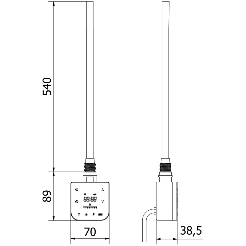 Mexen FA-F elektrinis kaitintuvas su Wi-fi, 600 W, baltas - W953-0600-20