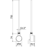 Mexen FA-D22 elektrinis šildytuvas 900 W, baltas - W955-0900-20