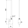 Mexen FA-D elektrinis kaitinimo elementas 900 W, baltas - W950-0900-20