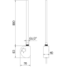 Mexen FA-D elektrinis šildytuvas 900 W, baltas - W950-0900-20
