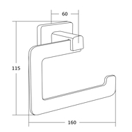 Mexen Asis tualetinio popieriaus laikiklis, juodas - 7017633-70