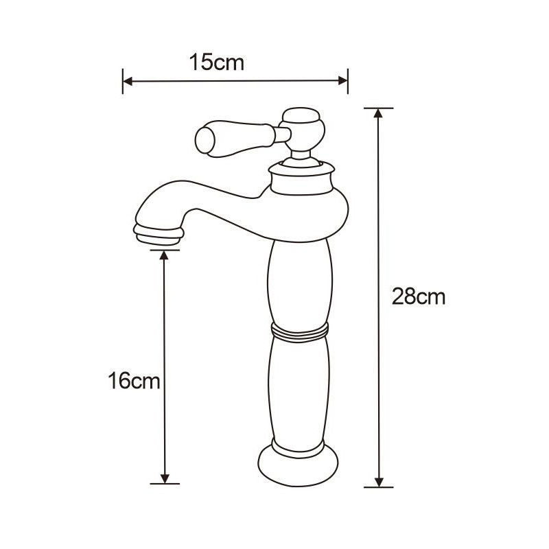 Mexen Draco aukštas auksinis praustuvo maišytuvas - 745410-50
