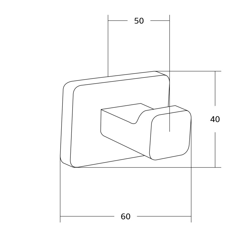 Mexen Asis rankšluosčio kabliukas, chromas - 7017635-00