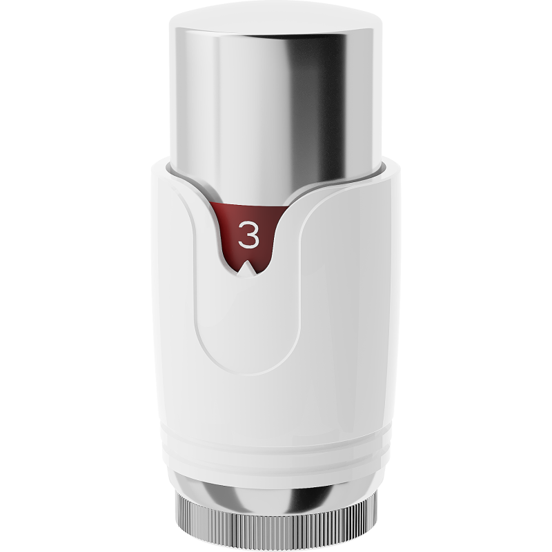 Mexen Uni-Term termostatinė radiatoriaus galvutė, balta/chromas - W900-000-21