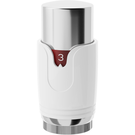 Mexen Uni-Term termostatinė radiatoriaus galvutė, balta/chromas - W900-000-21