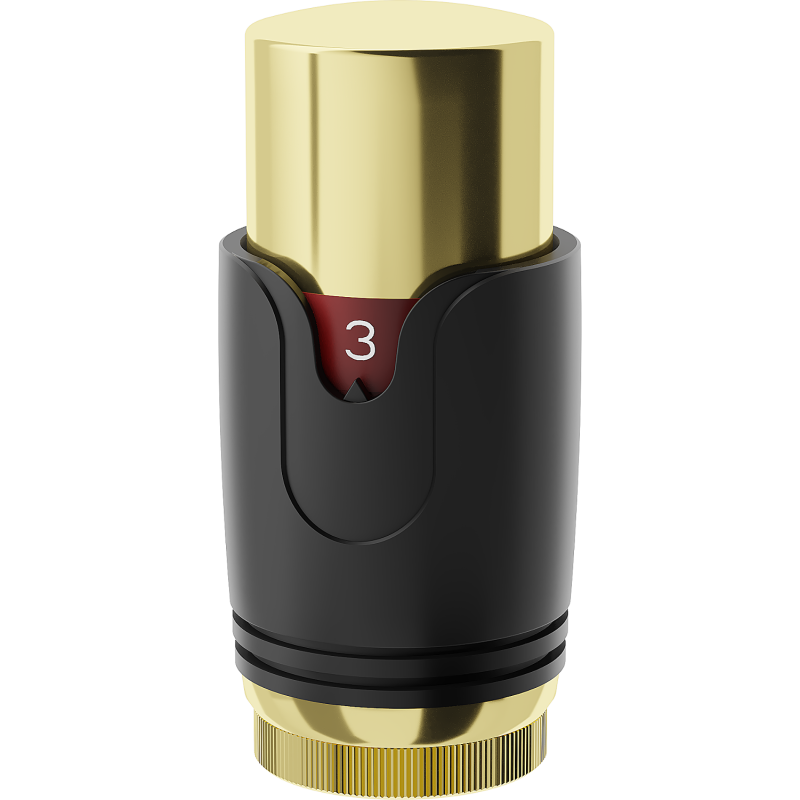 Mexen Uni-Term termostatinė radiatoriaus galvutė, juoda/aukso - W900-000-75