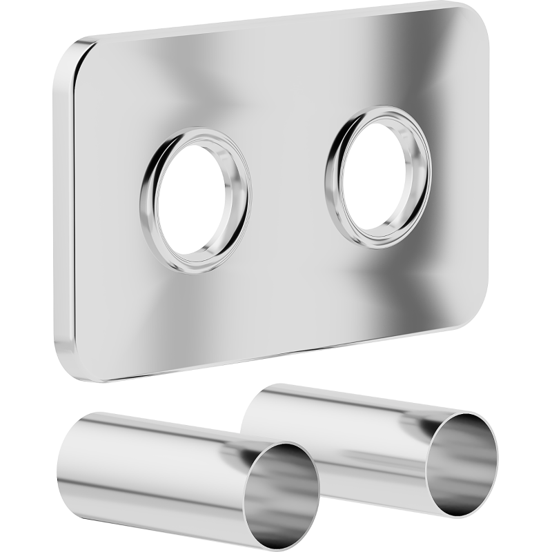 Mexen Uni-Term Dviguba maskavimo rinkinys radiatoriui, chromuotas - W910-000-01