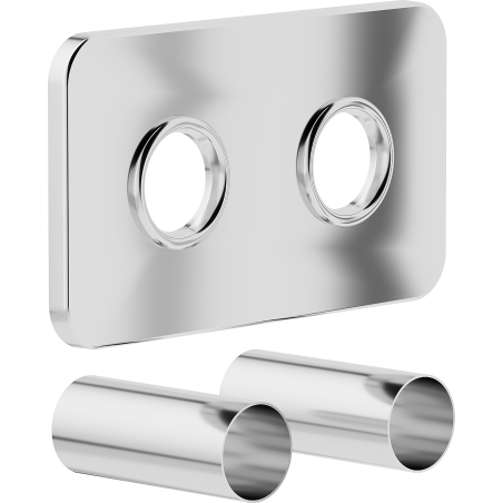 Mexen Uni-Term Dviguba maskavimo rinkinys radiatoriui, chromuotas - W910-000-01