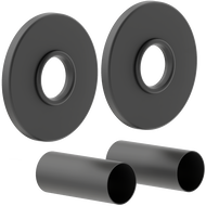 Mexen Uni-Term R viengubas radiatoriaus maskavimo komplektas, antracitas - W904-000-66