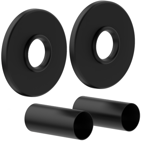 Mexen Uni-Term R viengubas radiatoriaus dangtelio rinkinys, juodas - W904-000-70