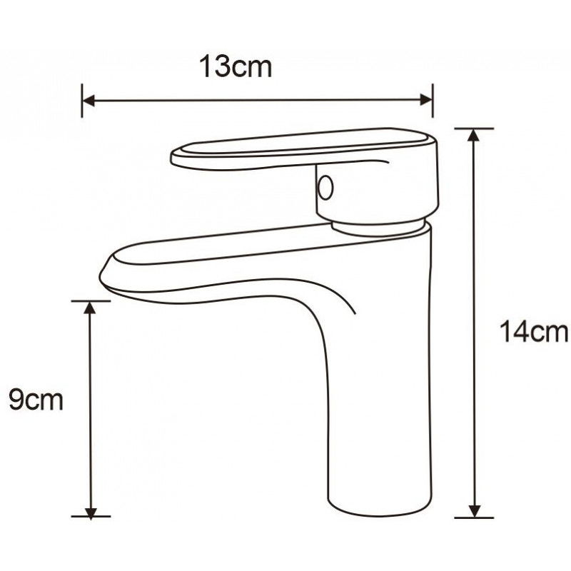 Mexen Alda praustuvo maišytuvas, auksinis - 746100-50