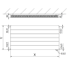 Mexen Line CVL11 plokštelinis radiatorius 600 x 1200 mm, apatinio prijungimo, 940 W, baltas - W611L-060-120-00