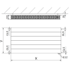 Mexen Line CVL22 radiatorius plokštelinis 600 x 600 mm, apatinis prijungimas, 949 W, baltas - W622L-060-060-00