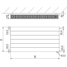Mexen Line CVL22 radiatorius plokštelinis 600 x 1000 mm, apatinis prisijungimas, 1582 W, baltas - W622L-060-100-00