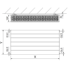 Mexen CL33 Line plokščiasis radiatorius 400 x 1500 mm, šoninis prijungimas, 2372 W, baltas - W433L-040-150-00
