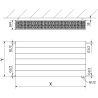 Mexen Line CVL33 plokščias radiatorius 500 x 1100 mm, apatinis pajungimas, 2091 W, baltas - W633L-050-110-00