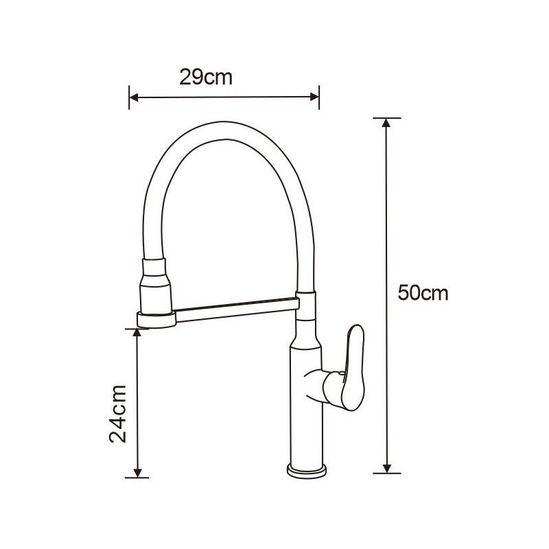 Mexen Edna virtuvinis maišytuvas, auksinis/juodas - 672900-57
