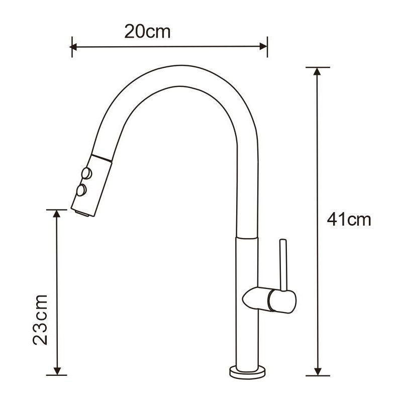 Mexen Ava virtuvinis maišytuvas, auksinis - 672800-50