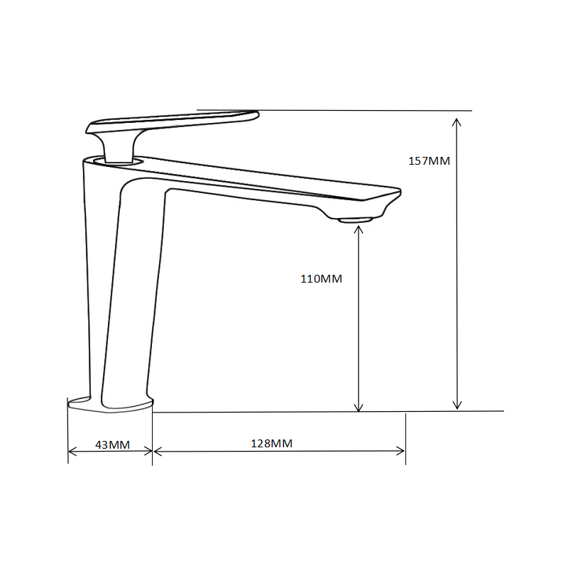 Mexen Ares vonios kriauklės maišytuvas, juodas - 744100-70