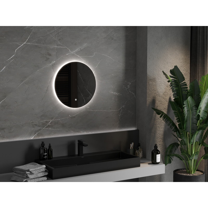 Mexen Erg apšviestas vonios veidrodis, apvalus 50 cm, LED 6000K, antifog - 9823-050-050-611-00