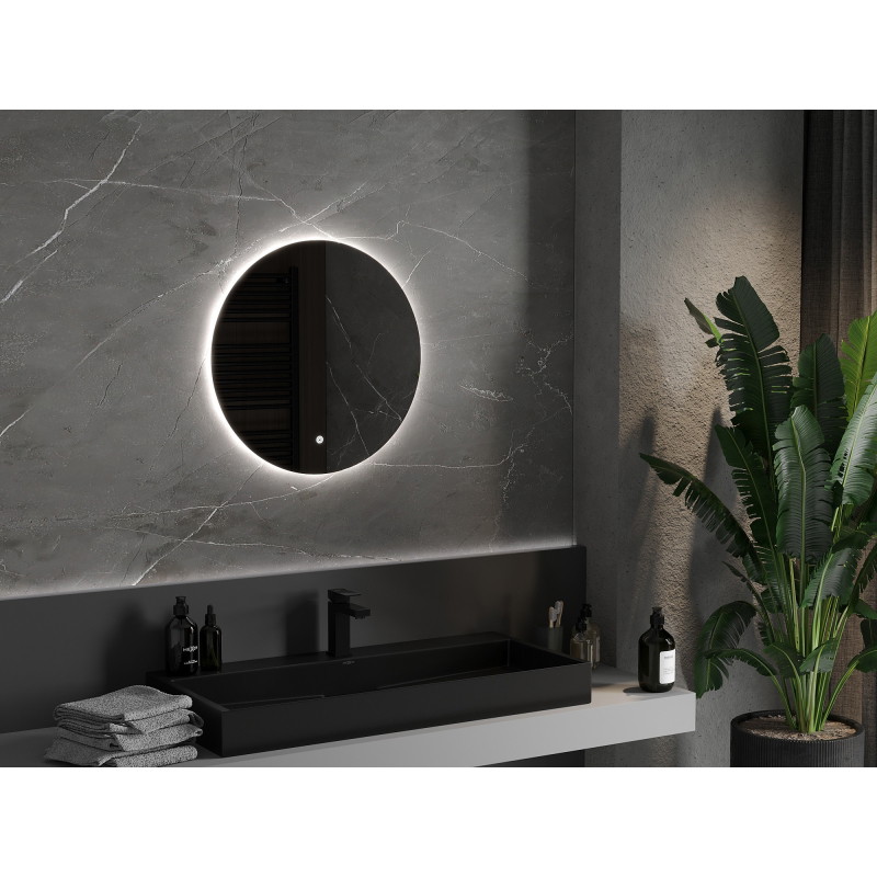 Mexen Erg apšviestas vonios veidrodis, apvalus 60 cm, LED 6000K, antifog - 9823-060-060-611-00