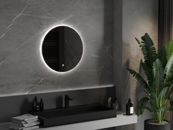 Mexen Erg apšviestas vonios veidrodis, apvalus 60 cm, LED 6000K, nuo rasojimo - 9823-060-060-611-00