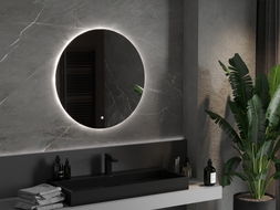 Mexen Erg apšviestas vonios veidrodis, apvalus 80 cm, LED 6000K, be garų - 9823-080-080-611-00